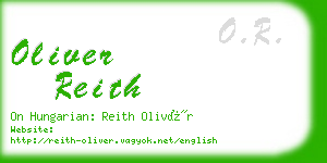 oliver reith business card